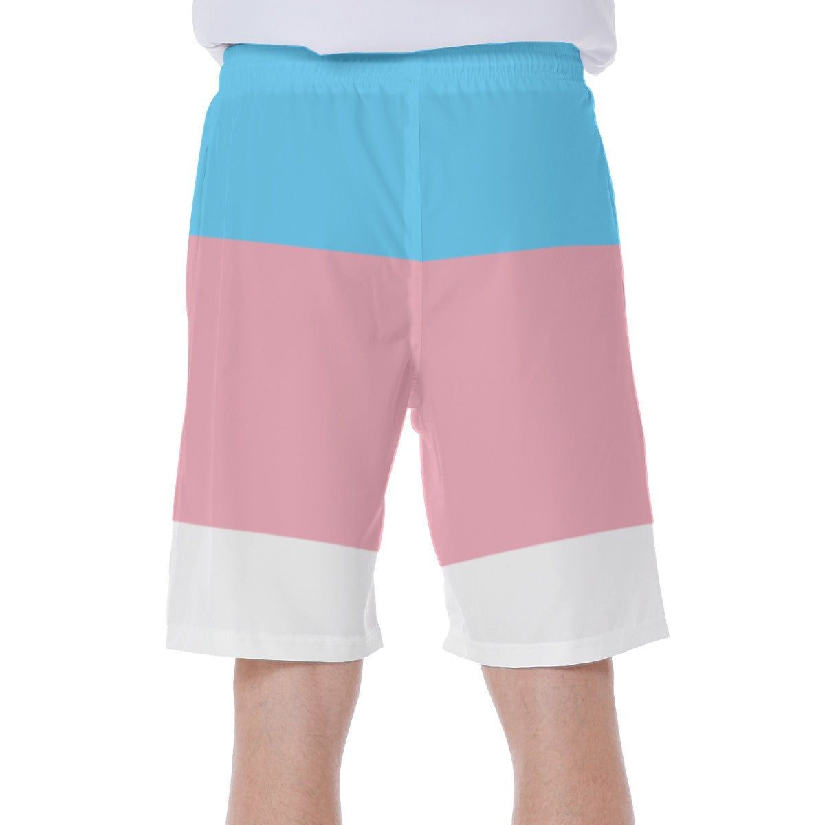 Mesh-lined Swim Trunks - Trans Pride Print