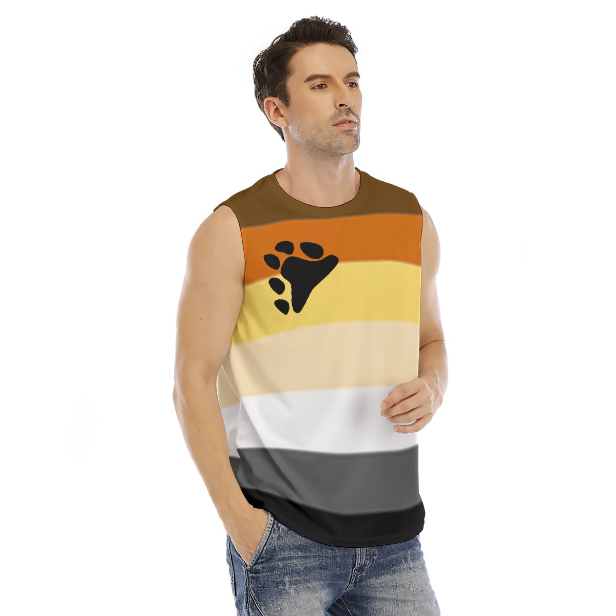 Sleeveless Muscle Tee - Bear Pride Design