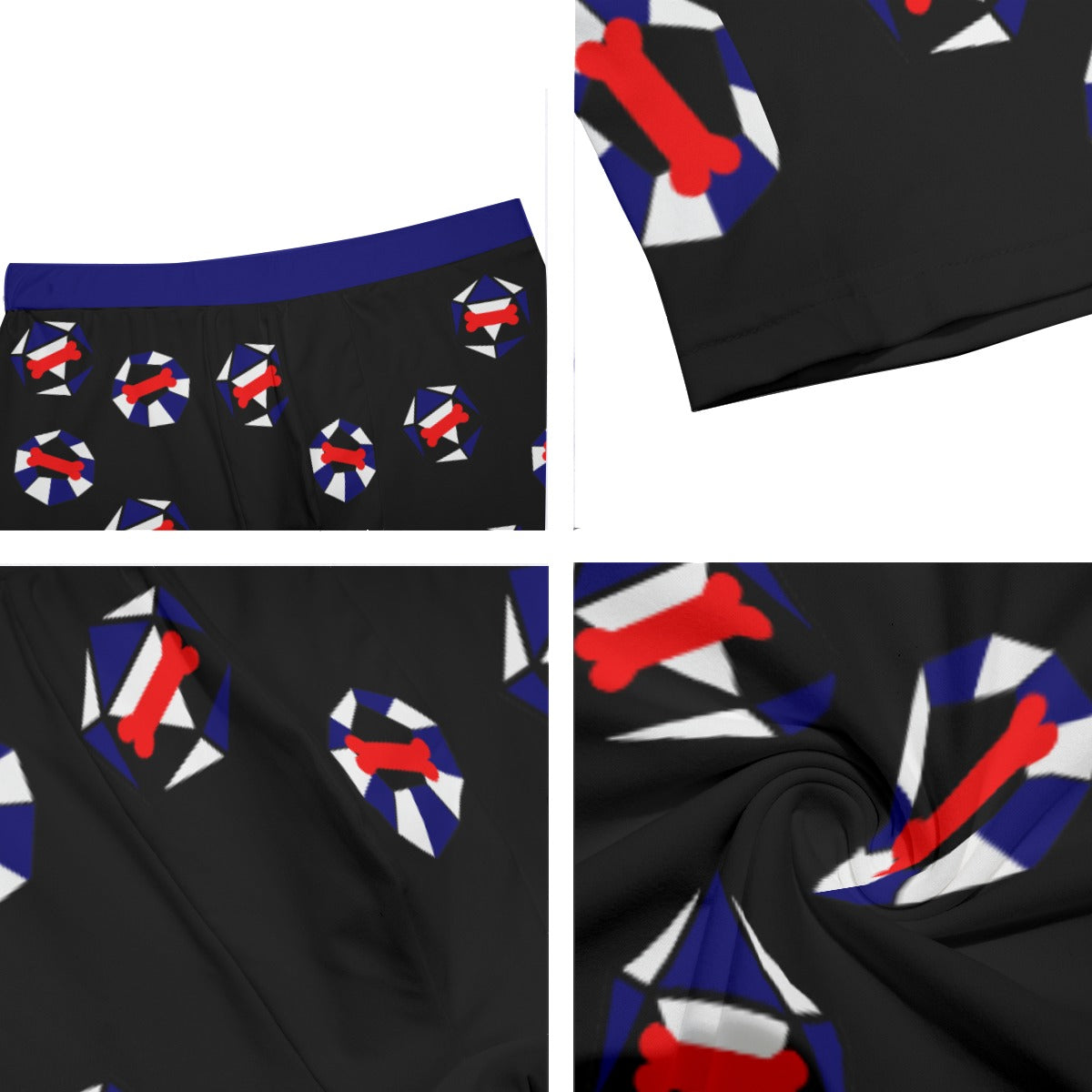Long Boxer Briefs - Pride Dice Design (Pup Play)