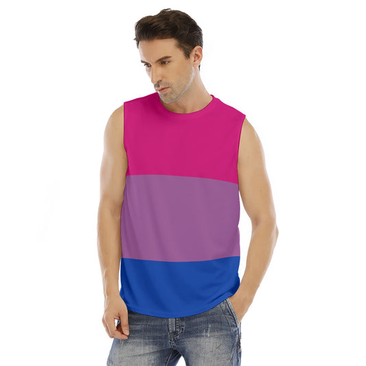 Sleeveless Muscle Tee - Bi Pride Design