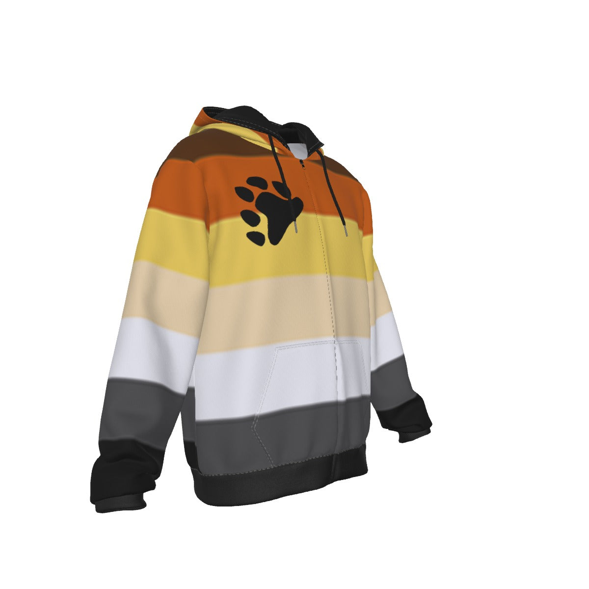 Zip-up Full Sleeve Hoodie (Bear Pride Design)