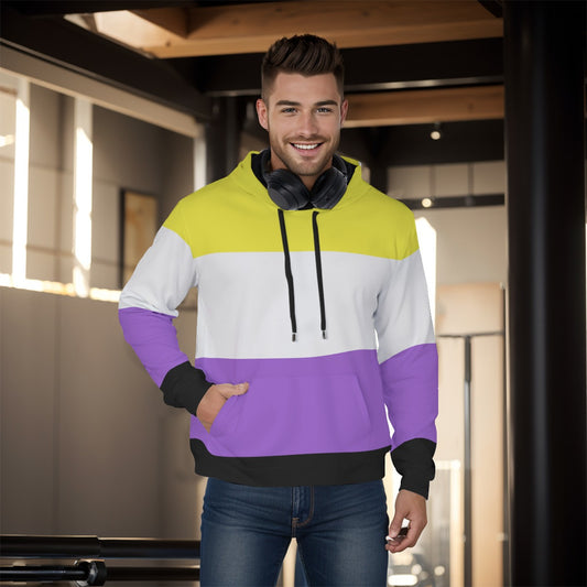Pullover Hoodie - Nonbinary Pride Design