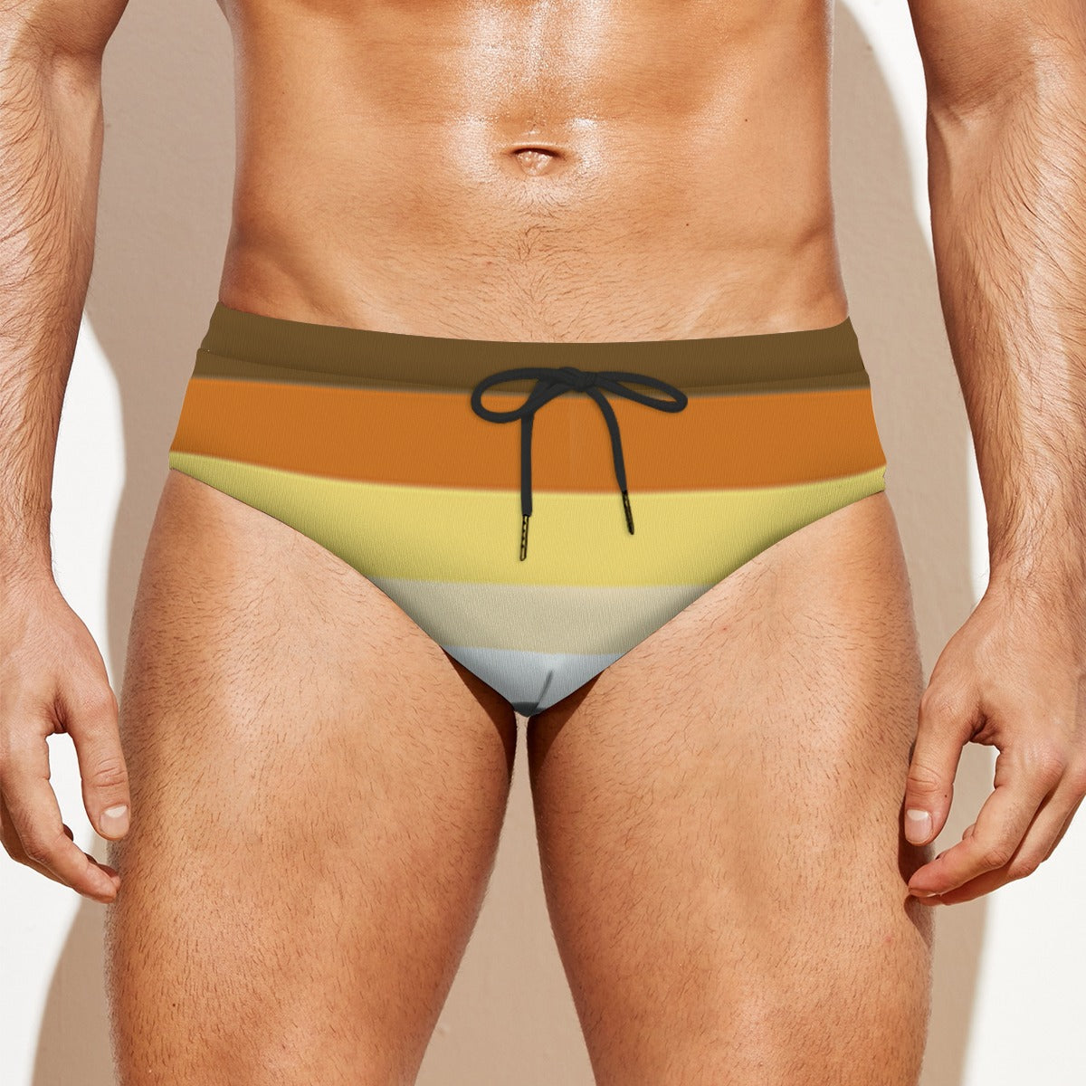 Drawstring Swim Briefs - Bear Pride Design