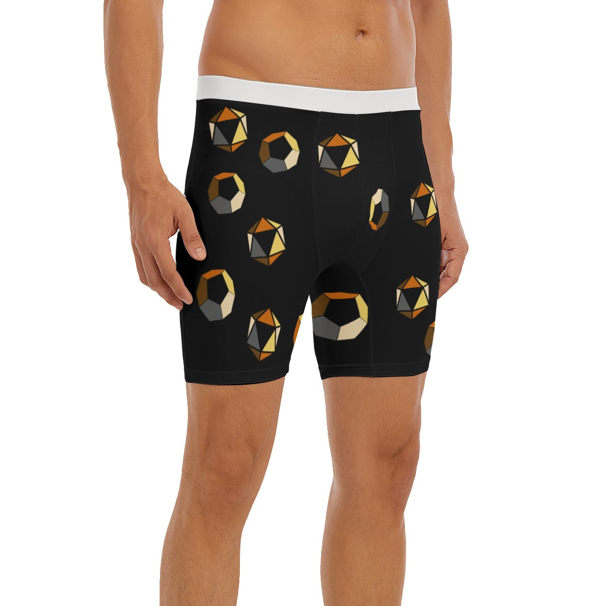 Long Boxer Briefs - Pride Dice Design (Bear)