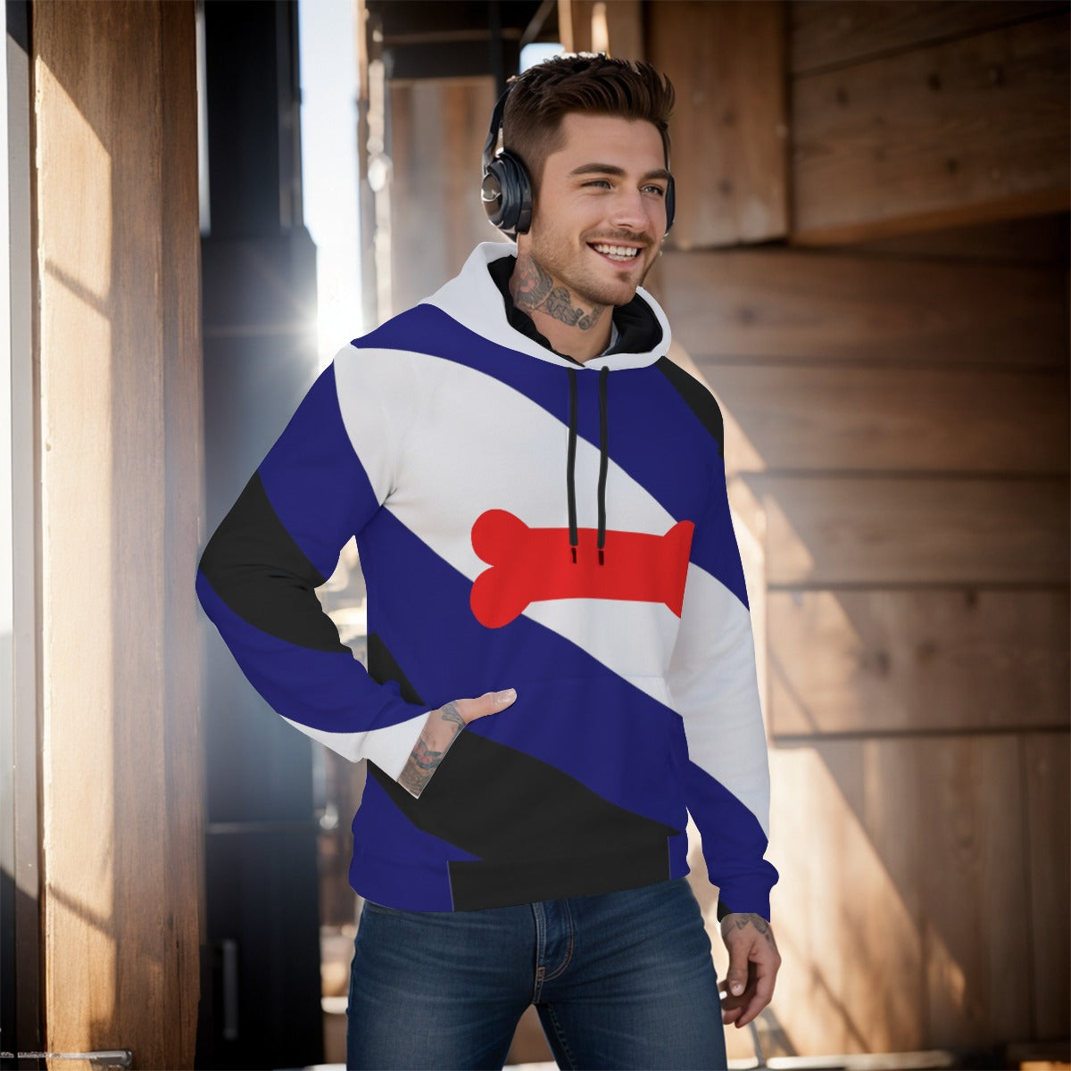 Pullover Hoodie - Pup Play Pride Design (Traditional)