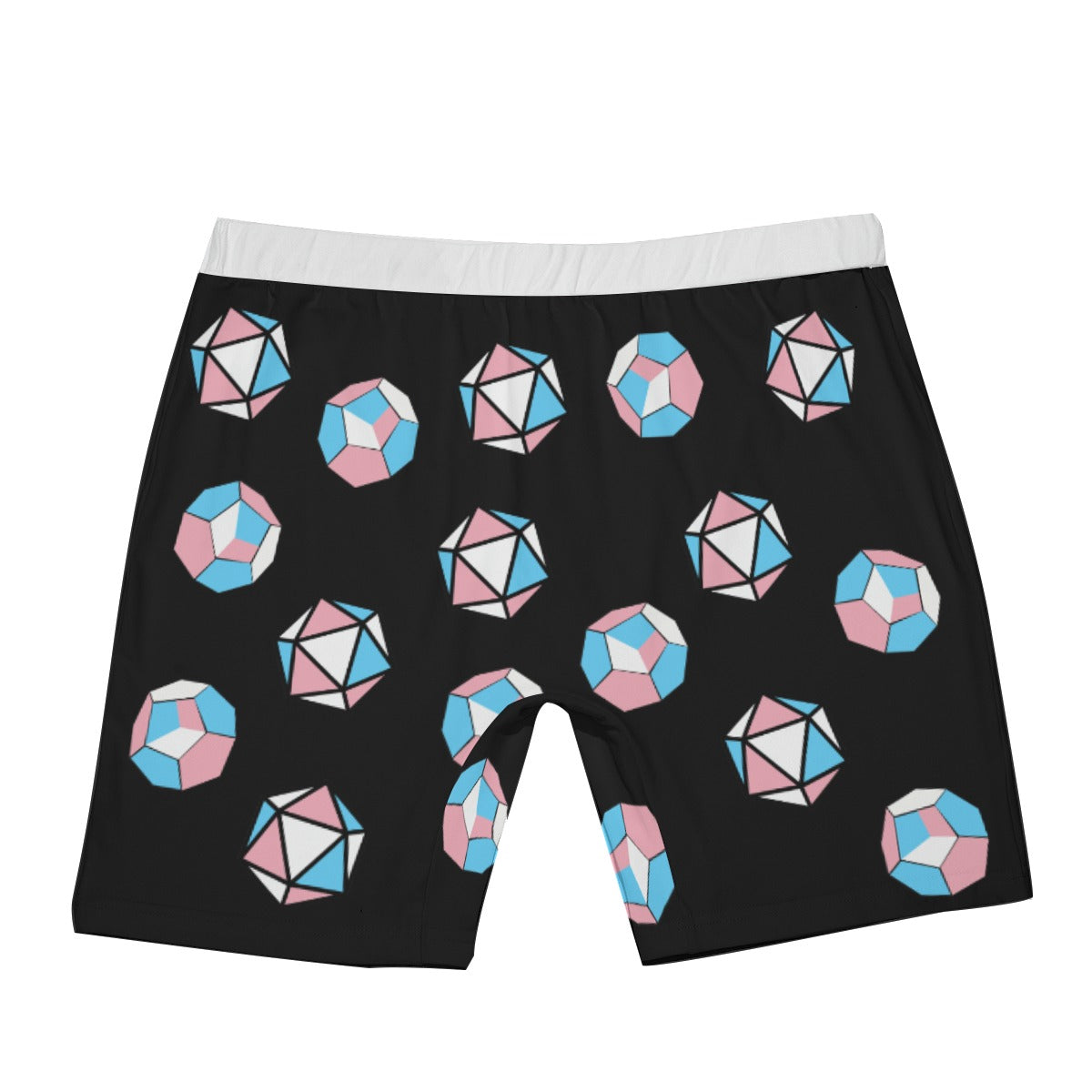 Long Boxer Briefs - Pride Dice Design (Trans)
