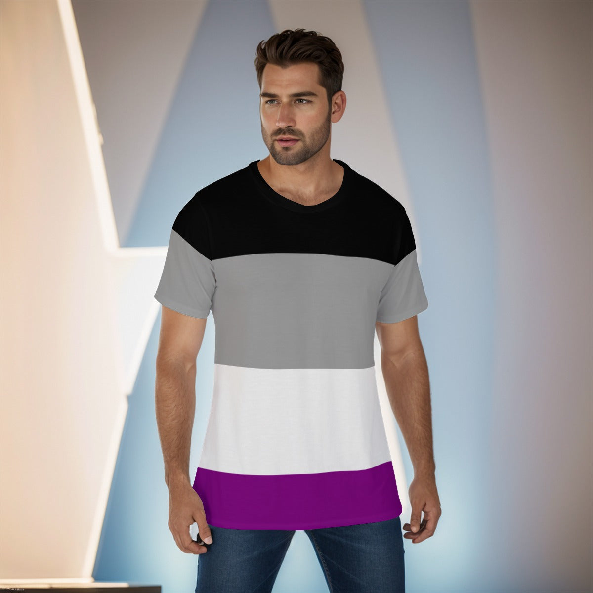 Athletic T-Shirt - Asexual/Ace Pride Design
