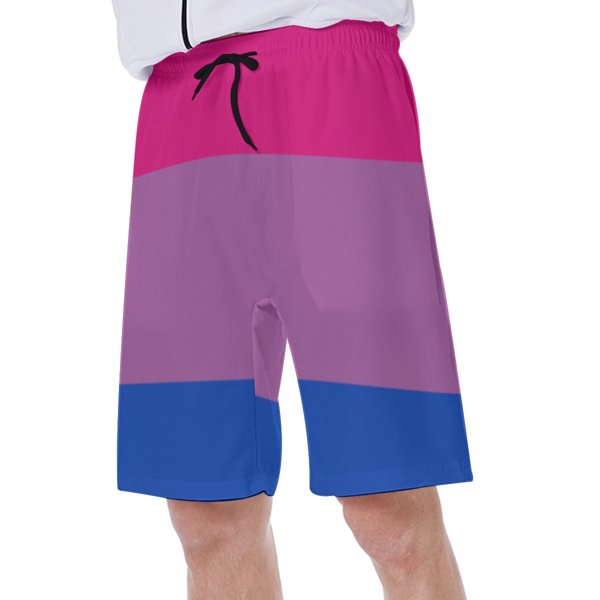 Mesh Lined Swim Trunks - Bi Pride Print