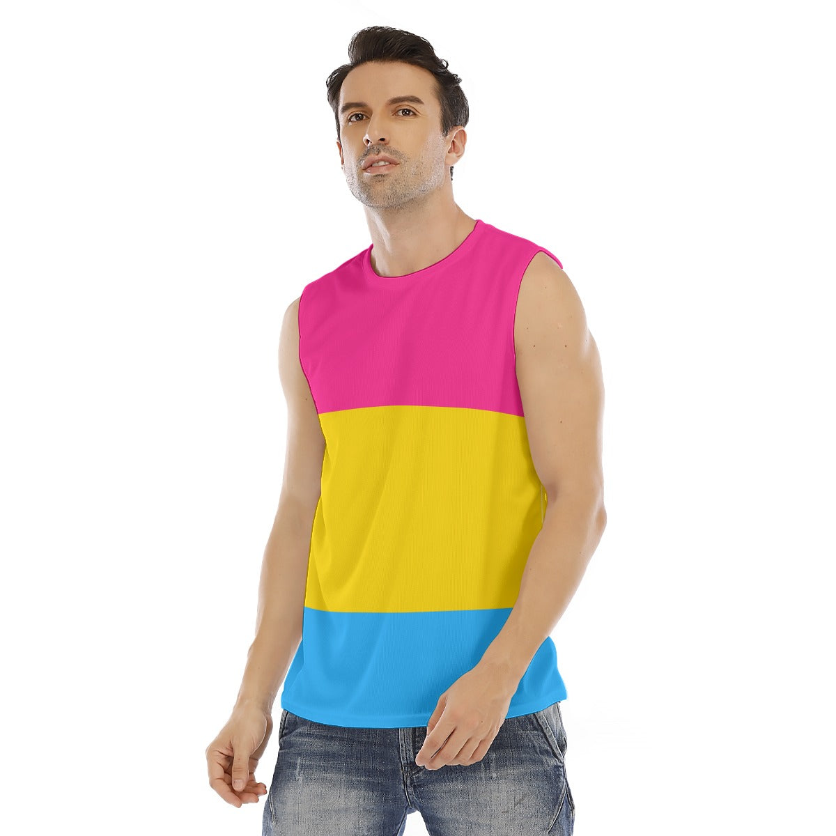 Sleeveless Muscle Tee - Pan Pride Design