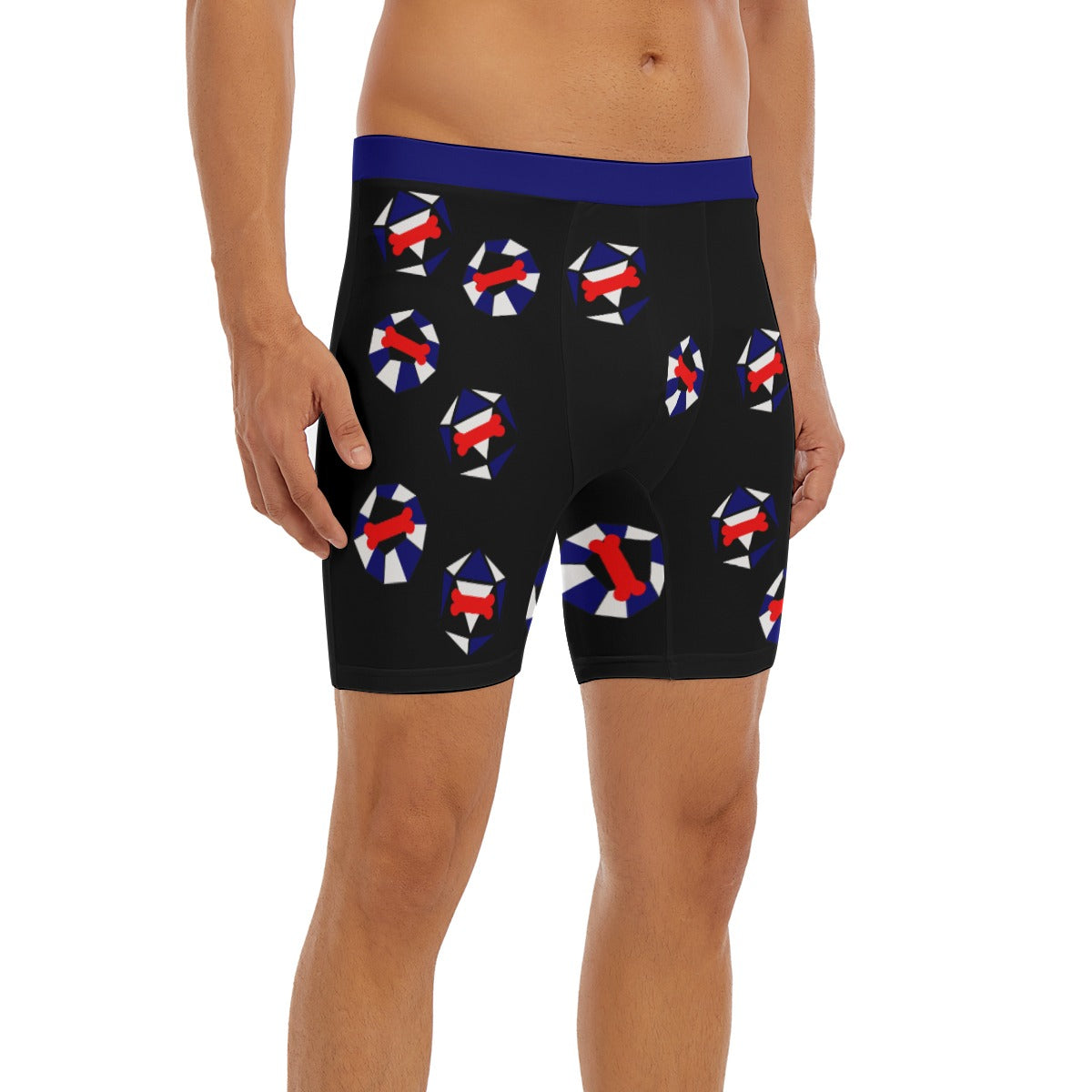 Long Boxer Briefs - Pride Dice Design (Pup Play)