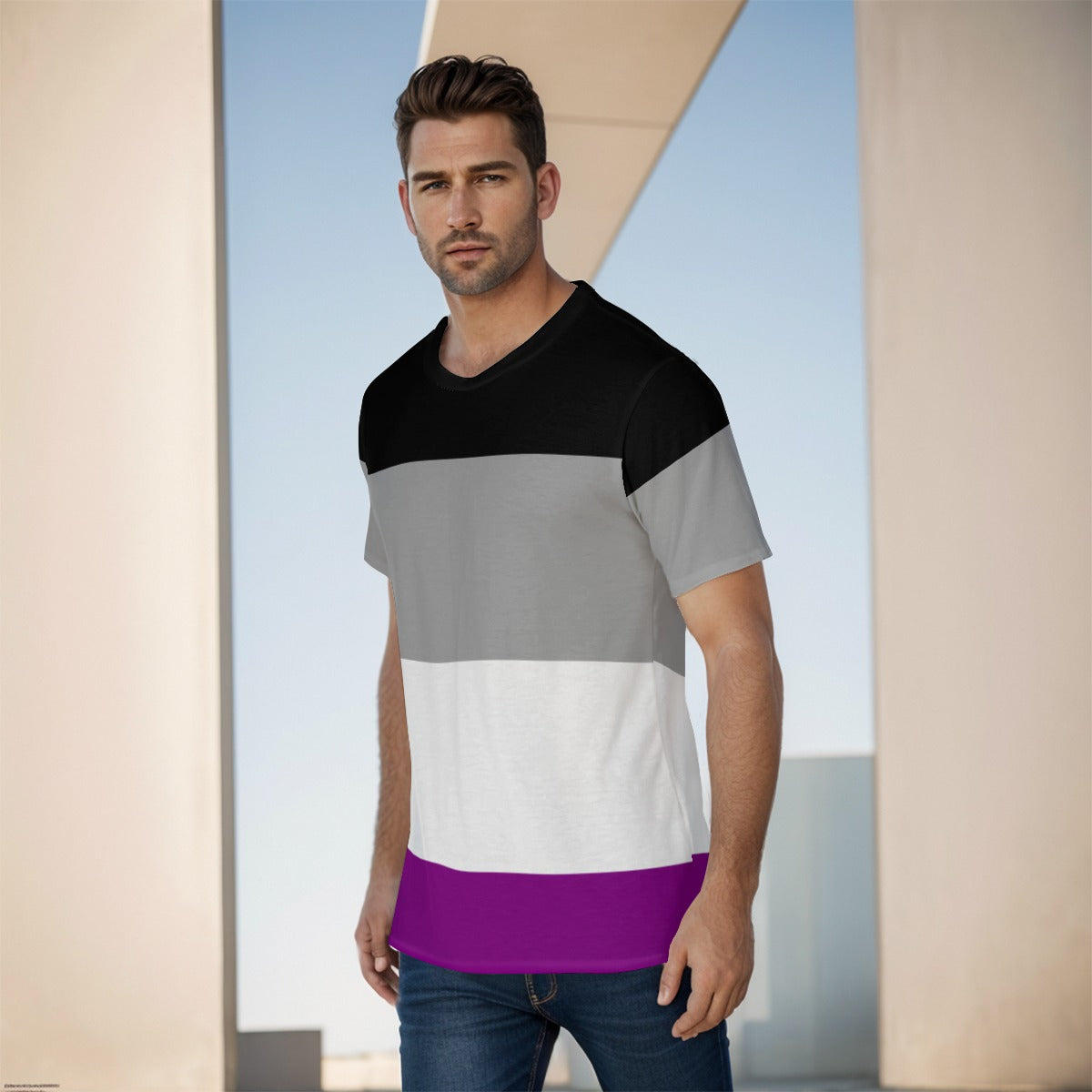 Athletic T-Shirt - Asexual/Ace Pride Design